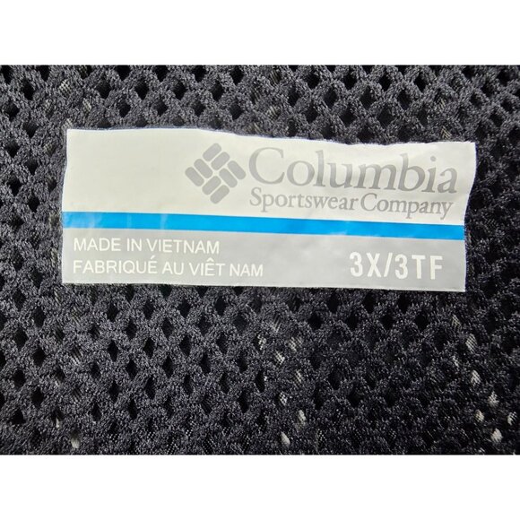Columbia Size 3X Mens Black Gray Check Omni Shade Back Vent Polyester Shirt - Picture 4 of 13